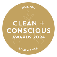 WINNER - GOLD - Best Shampoo - 2024 Clean + Conscious Awards