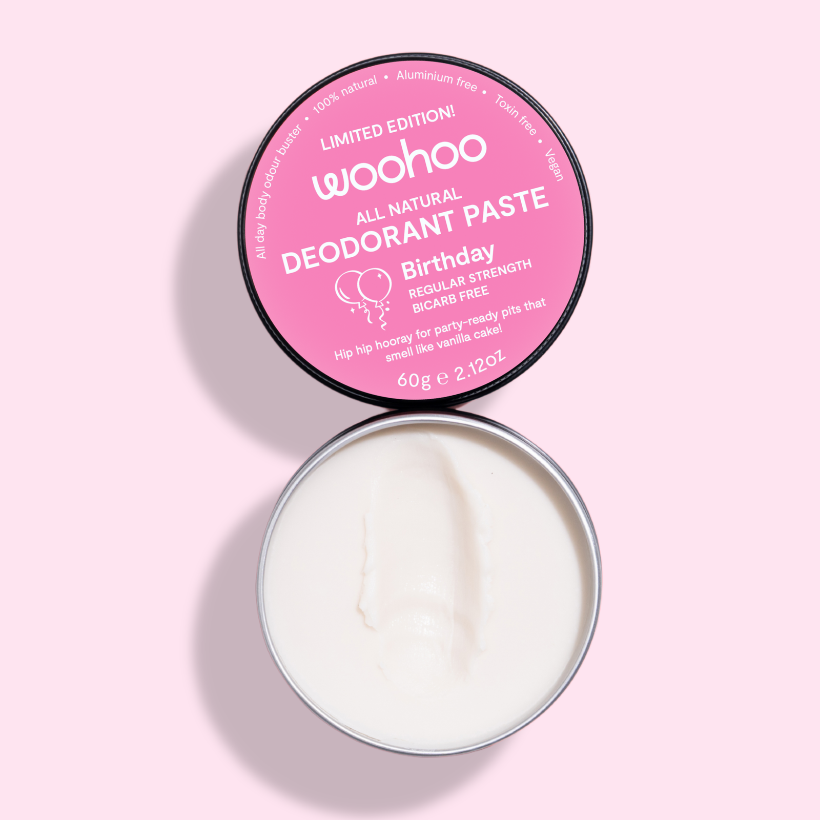Woohoo Natural Deodorant Paste (Birthday) 60g