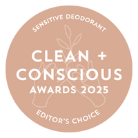 EDITOR'S CHOICE - Best Natural Deodorant For Sensitive Skin - Clean+Conscious Awards 2025