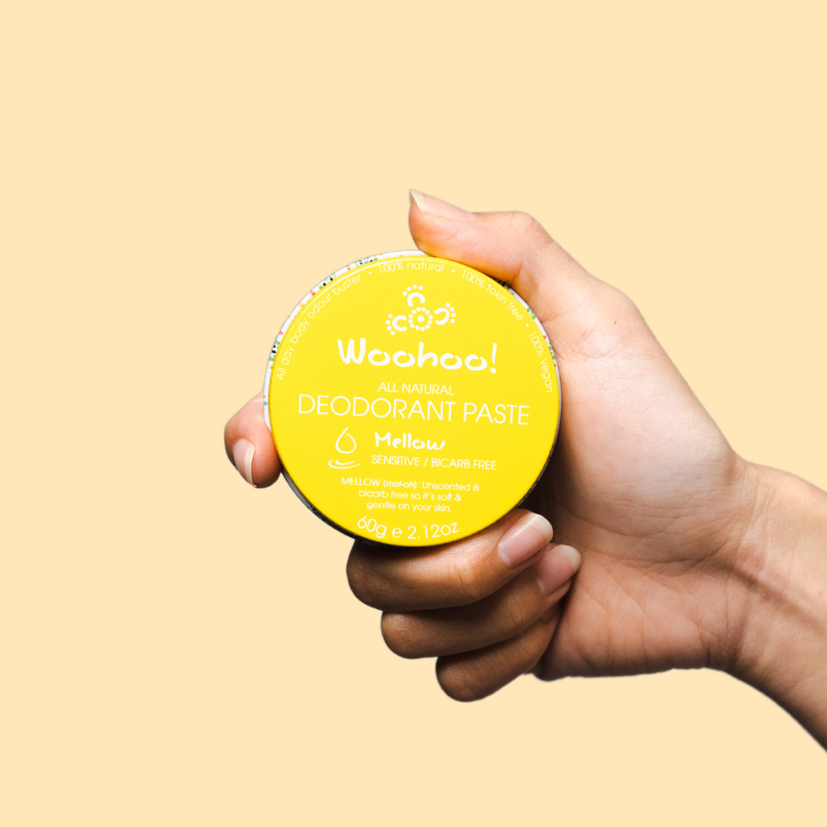 Woohoo All Natural Deodorant Paste (Mellow) 60g - NEW FORMULA