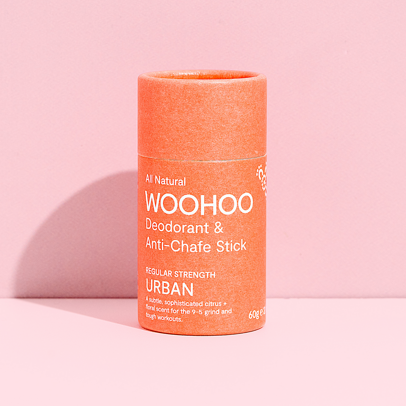 Woohoo Natural Deodorant & Anti-Chafe Stick (Urban) 60g - NEW FORMULA